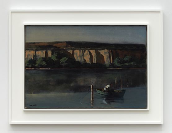 Untitled Man in Boat by Hughie Lee-Smith contemporary artwork Painting