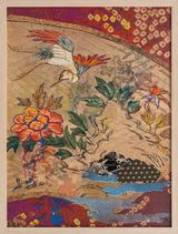 Kimono Gardens 9 Crane by Deborah Mckellar contemporary artwork painting