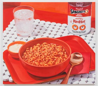 Jamian Juliano-Villanis Spaghettios at Gagosian