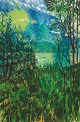 Traveling Scenery of Mt. Fuchun - Meadow at the Sanjiang River by Xu Jiang contemporary artwork painting