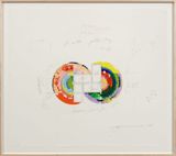 Untitled Study for Wall Painting for Los Angeles by Richard Jackson contemporary artwork drawing painting
