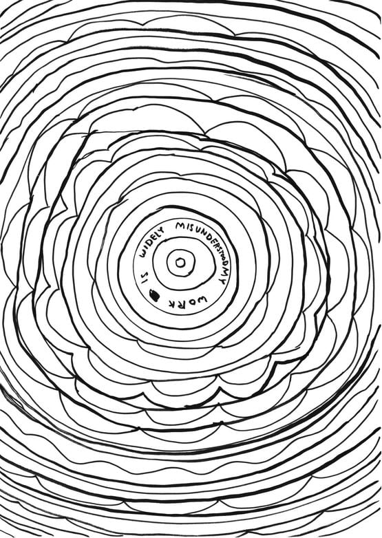 My Work is Widely Misunderstood by David Shrigley contemporary artwork Works on Paper