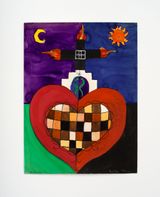 Signs of Haiti by Betye Saar contemporary artwork painting
