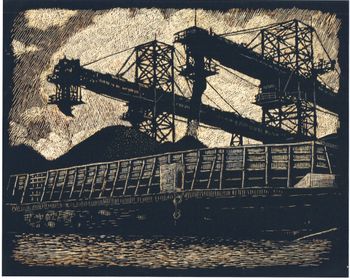 Coal port by Maryanto contemporary artwork painting