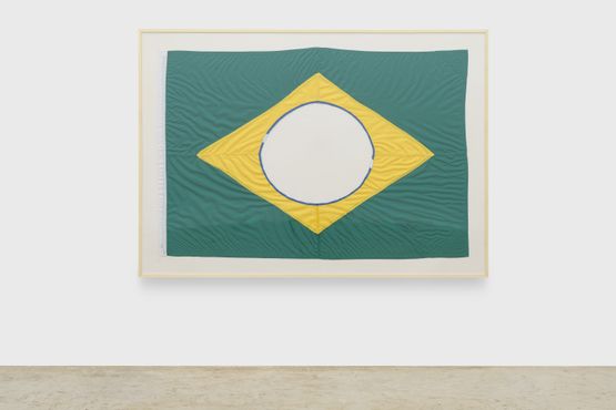 The New Brazilian Flag  3 by Raul Mourao contemporary artwork Sculpture