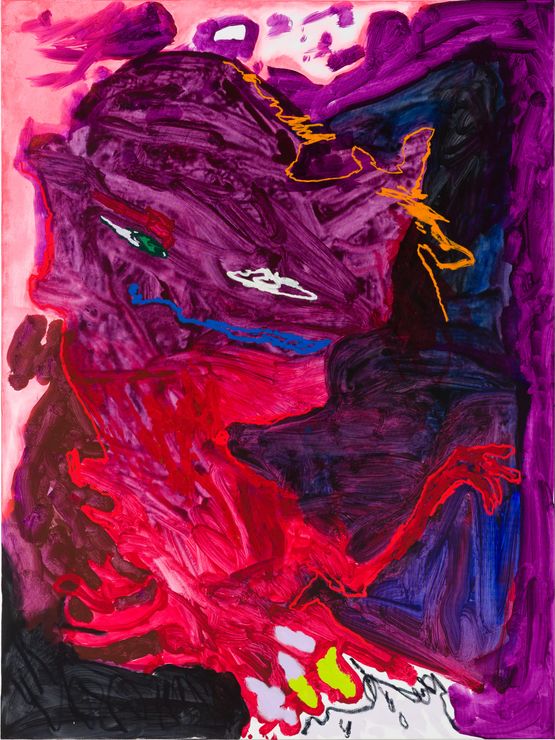 red reacher by Tom Polo contemporary artwork Painting