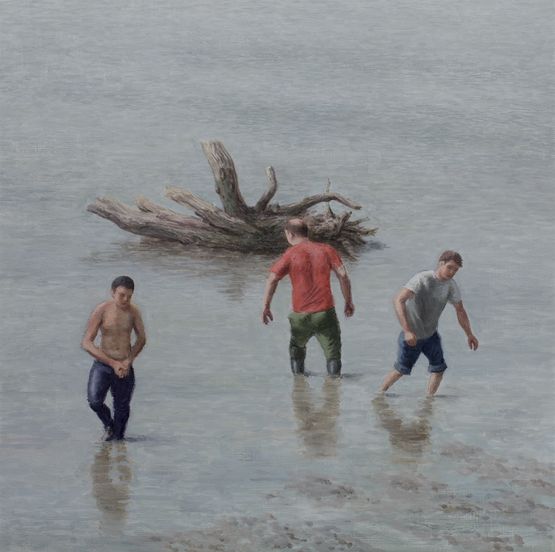 Snake Hunters by Serban Savu contemporary artwork Painting