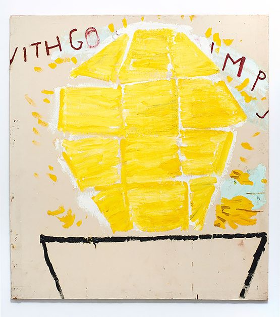 Gold Lump by Rose Wylie contemporary artwork Painting