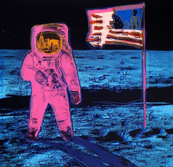 Moonwalk Pink by Sunday B. Morning  Andy Warhol contemporary artwork Print
