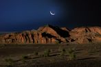 Midnight Blue Moon on Flaming Cliffs Back to Nature Mongolia by Marc Progin contemporary artwork Photography