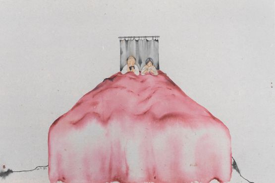 Bed by Liu Qinghe contemporary artwork Works on Paper