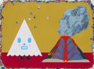 The Umbrella Man Pretends to be a Volcano by Lai Chiu-Chen contemporary artwork Painting