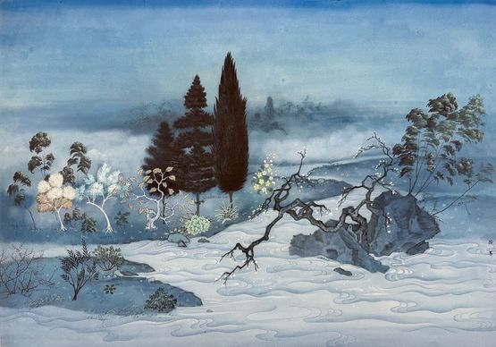 Moving Water in Spring by Xu Lei contemporary artwork Drawing