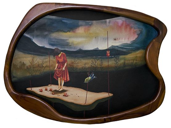 Who Raises Such a Clamor and Silences Our Last Wishes on the Remaining Lands by Dian Suci contemporary artwork Painting