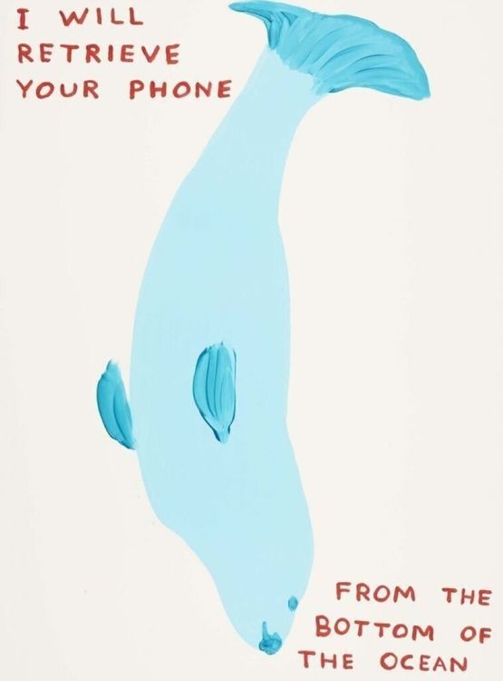 I Will Retrieve Your Phone by David Shrigley contemporary artwork Print