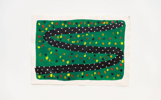 He auma pe mayo Camino de hormigas cabeza blanca by Sheroanawe Hakihiiwe contemporary artwork Works on Paper