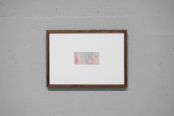 Papel moeda nota de 100 pesos mexicanos apagado por Marcelo Cidade by Marcelo Cidade contemporary artwork Works on Paper