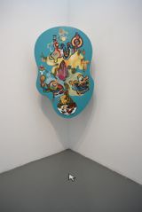 Three faces inside the bubble mine yours and ours by Indieguerillas contemporary artwork painting
