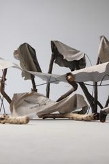 The Air on the Mountaintop is Thin and Tenuous the World at the Foot of the Mountain is as Heavy as Aluminium Nothing Can Pierce Through by Jin Yanan contemporary artwork installation
