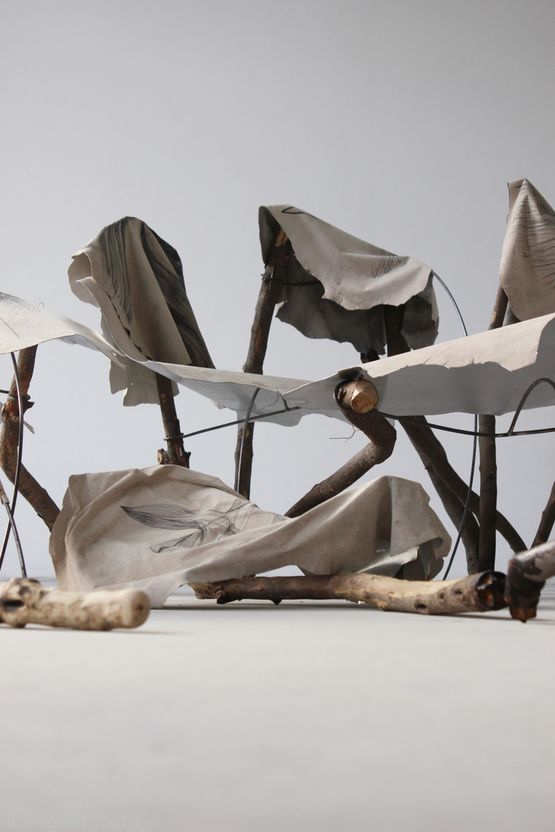 The Air on the Mountaintop is Thin and Tenuous the World at the Foot of the Mountain is as Heavy as Aluminium Nothing Can Pierce Through by Jin Yanan contemporary artwork Installation