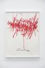 FALL FOR ME ON A RED POEM by Joel Andrianomearisoa contemporary artwork Works on Paper