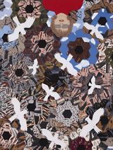 Over the Top by Adrienne Doig contemporary artwork painting textile