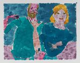 Machine Painting Series TCM 19 by Harold Cohen contemporary artwork works on paper