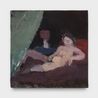 Nude with Green Curtain by Janice Nowinski contemporary artwork Painting
