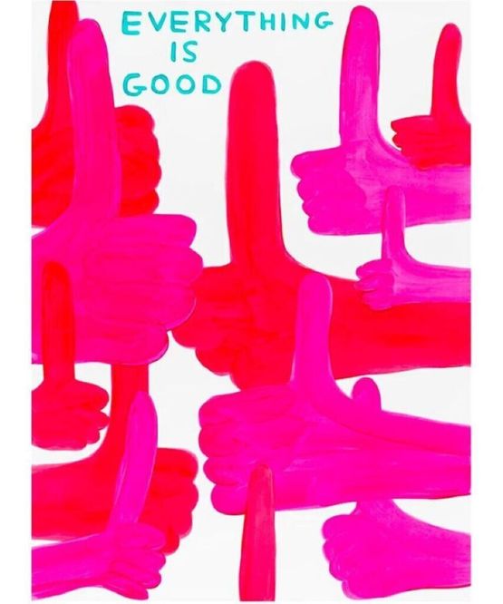 Everything is Good by David Shrigley contemporary artwork Works on Paper