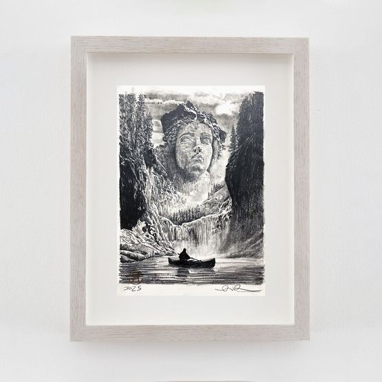 The Upper House Under the Waterfall in the Forest by Daniel Arsham contemporary artwork Works on Paper