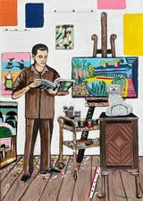Learning Self Portrait by Conor Murgatroyd contemporary artwork painting
