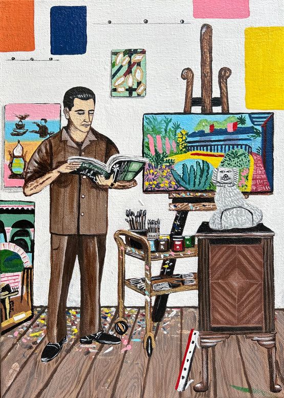 Learning Self Portrait by Conor Murgatroyd contemporary artwork Painting