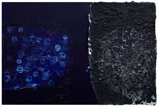 Rubbing Rain Series by Jian-Jun Zhang contemporary artwork Painting