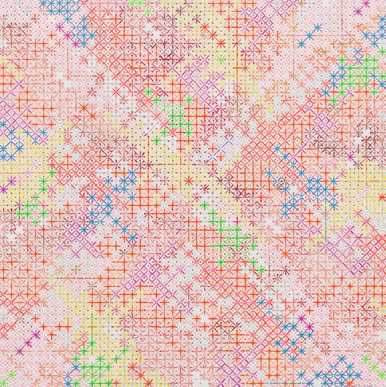 Appearance of Crosses 2018-4  2018-4 by Ding Yi contemporary artwork Painting
