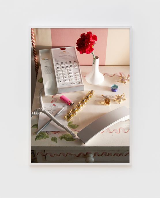 Desk in room 401 at The Chesterfield Palm Beach by Roe Ethridge contemporary artwork Sculpture