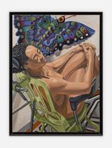 Model with Butterfly Kite by Philip Pearlstein contemporary artwork painting