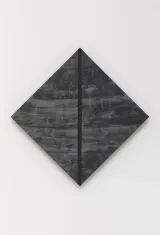 Untitled Black Diamond with Black Inner Band by Mary Corse contemporary artwork painting sculpture