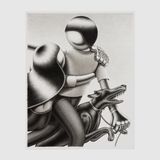 The Hunt by Nigel Howlett contemporary artwork works on paper drawing