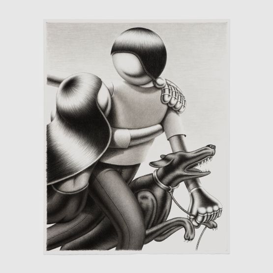 The Hunt by Nigel Howlett contemporary artwork Works on Paper