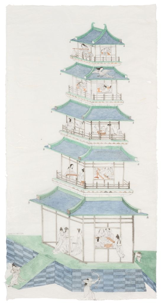 Pagoda No. 2 by Peng Wei contemporary artwork Painting