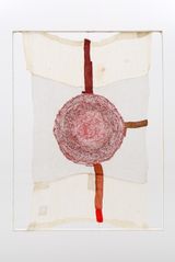 03 Moon and chrysalis 03 by Junko Oki contemporary artwork mixed media textile