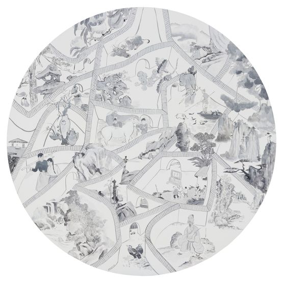 Contend for Beauty by Yue Minjun contemporary artwork Painting