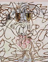 Small pool patience by Helen Johnson contemporary artwork drawing works on paper