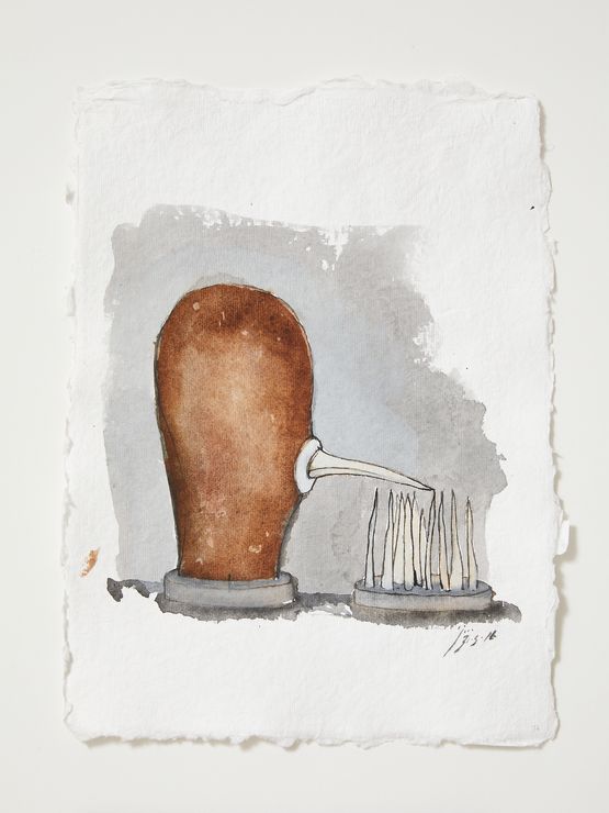 Headcase working drawing 76 by Julia Morison contemporary artwork Works on Paper