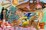 New Pastoral with Ladder by David Salle contemporary artwork painting print drawing