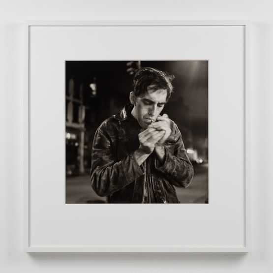 David Lighting Up Manhattan-Night I November 26 by Peter Hujar contemporary artwork Photography