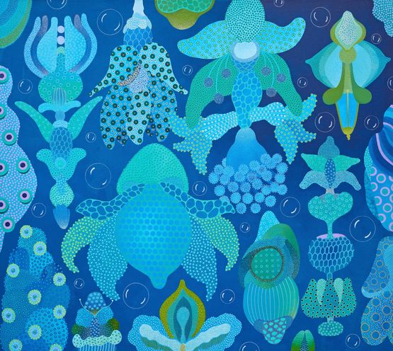 Cerulean Drift by Michael McHugh contemporary artwork Painting