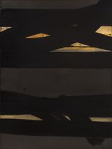 Peinture 130 x 97 cm 14 juin 1974 by Pierre Soulages contemporary artwork painting