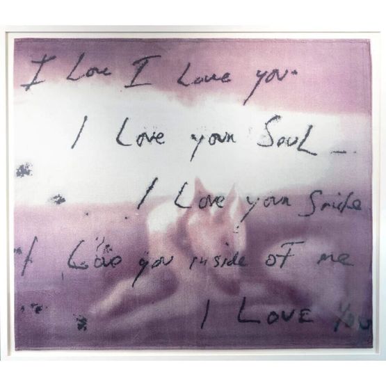 I Love You by Tracey Emin contemporary artwork Textile
